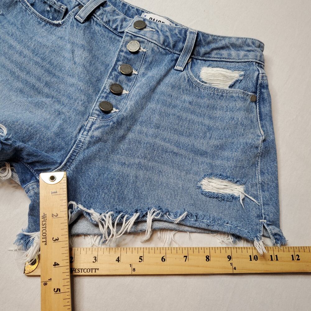 Paige Women's Size 28 Margot Denim Cutoff Jean Shorts High Rise Blue - Picture 7 of 7